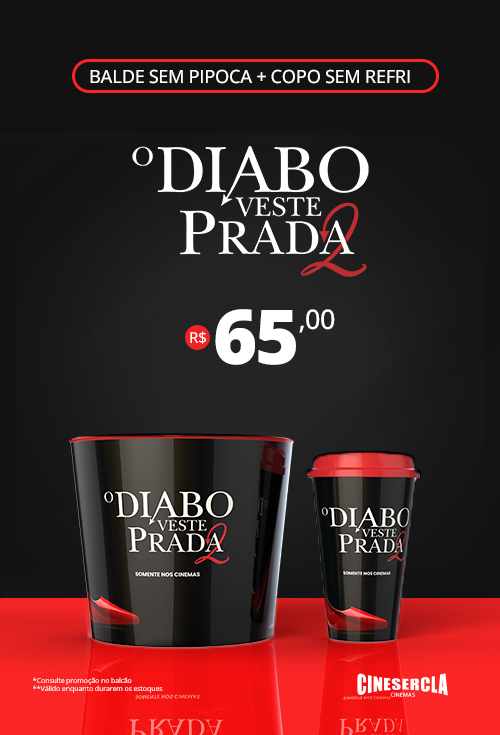 Balde Preto Diabo Veste Prada 2 Sem Pipoca
