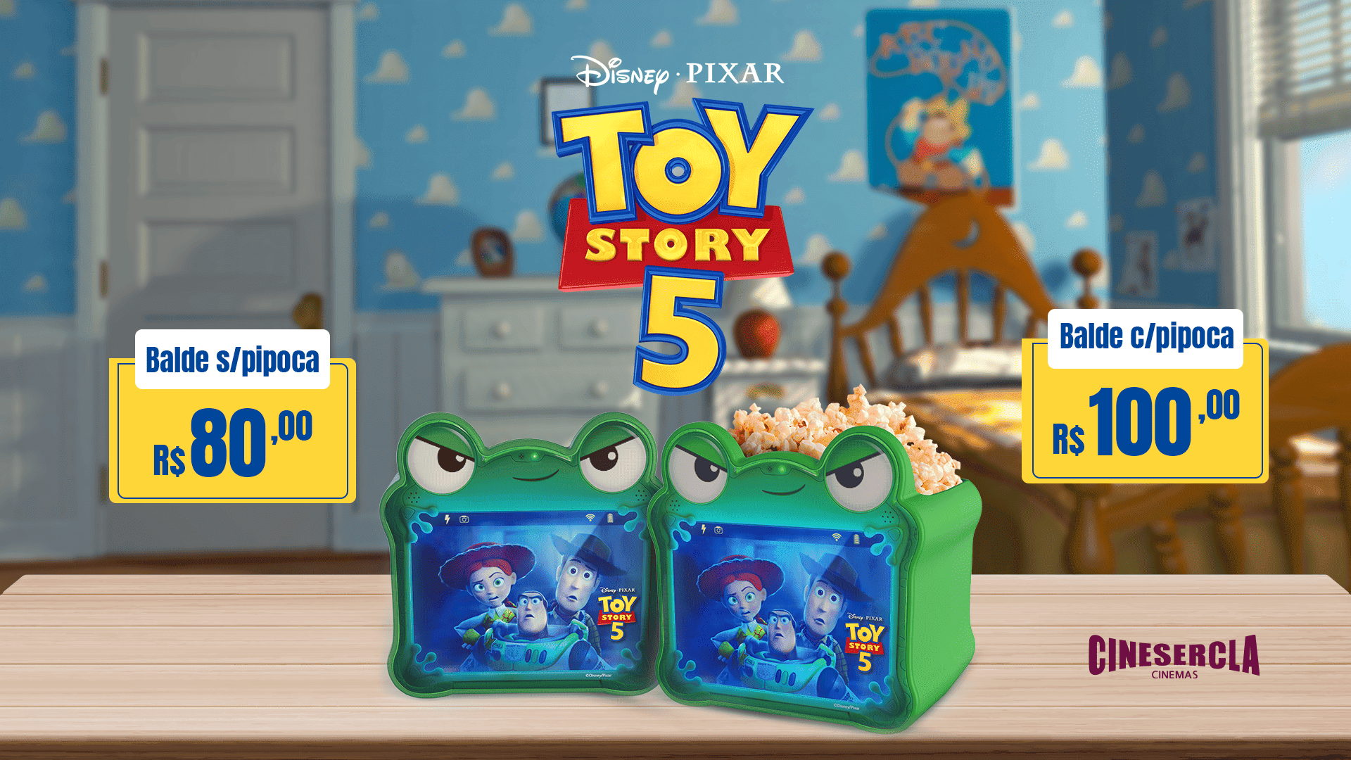Banner Balde Toy Story 5